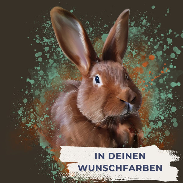 Handgemaltes Haustierportrait auf XXL-Leinwand im Ink Stil