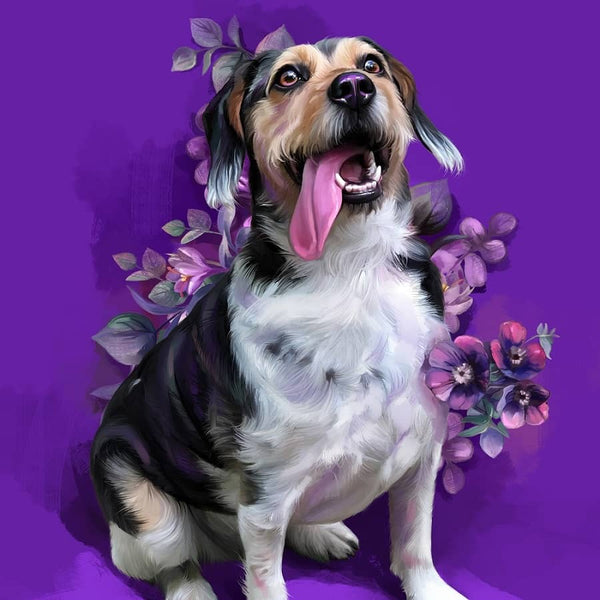 Handgemaltes Haustierportrait auf Premium Kuschelkissen im Naturalistischen Stil