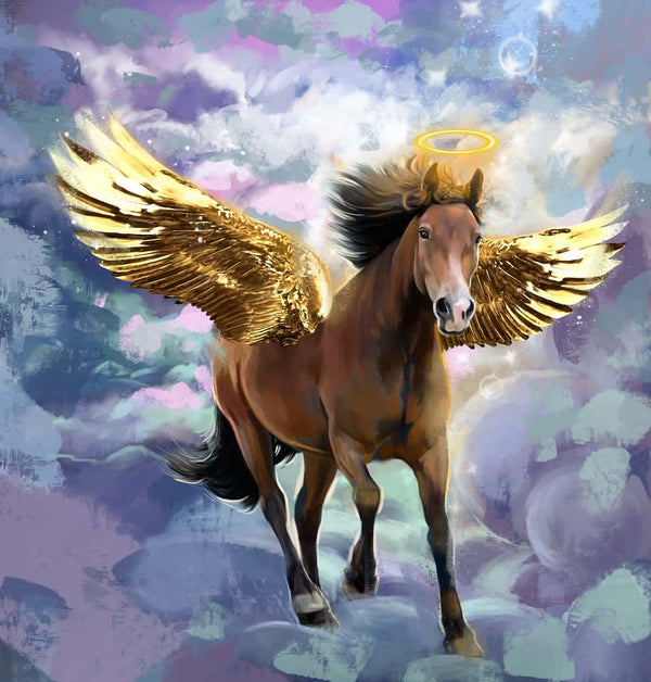 Handgemaltes Haustierportrait als Digitale Datei im Halo Stil