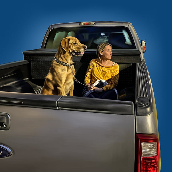 Handgemaltes Haustierportrait auf Premium Kuscheldecke im Realistischen Stil