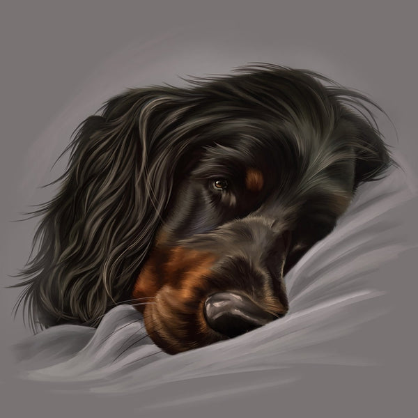 Handgemaltes Haustierportrait auf XXL-Leinwand im Realistischen Stil