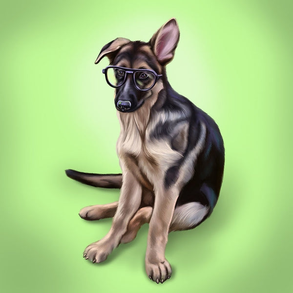 Handgemaltes Haustierportrait auf XXL-Leinwand im Realistischen Stil