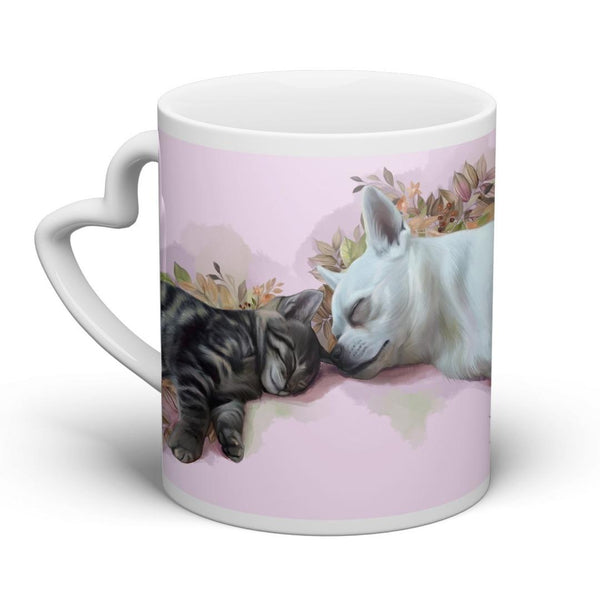 Handgemaltes Haustierportrait auf hochwertiger Tasse im Naturalistischen Stil