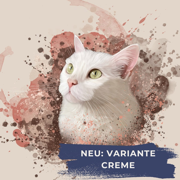 Handgemaltes Haustierportrait auf Premium Kuscheldecke im Ink Stil