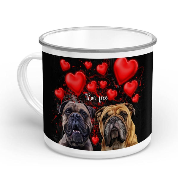 Handgemaltes Haustierportrait auf hochwertiger Tasse im Love Stil